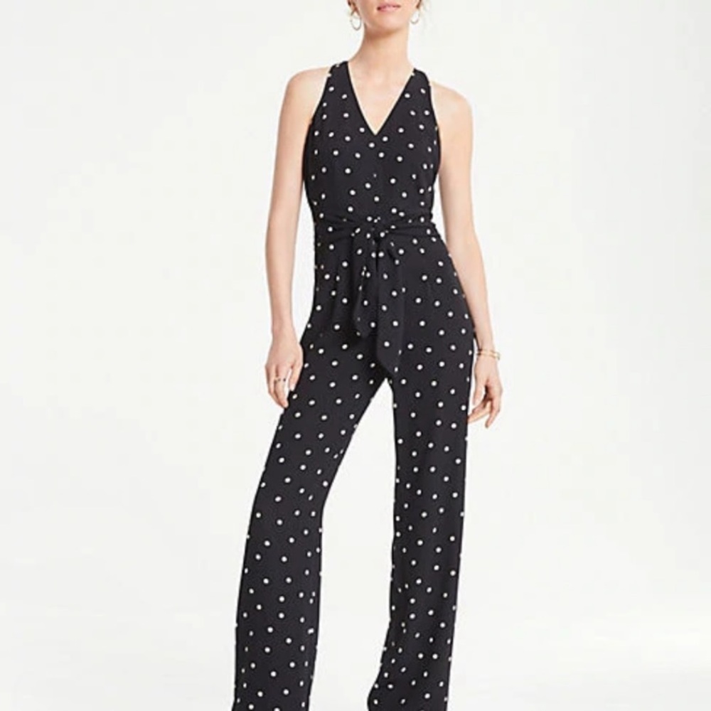 NEW Ann Taylor polka dot jumpsuit